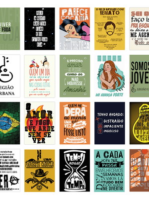 Kit com 20 lambe lambe legião urbana