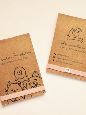 Mini bloquinho brochura vertical personalizado