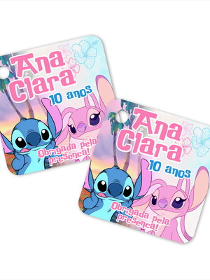 Tag agradecimento - stitch e angel