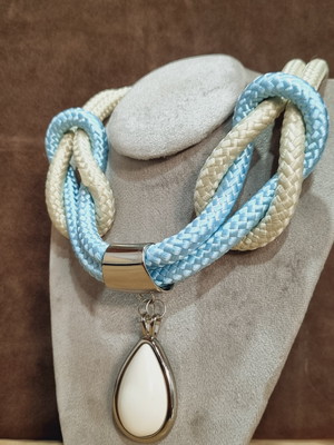 Colar em corda nautica - solonita white