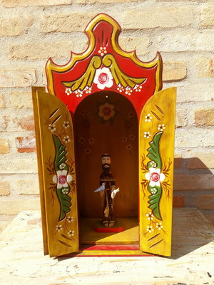 Oratório g estilo barroco com pintado a mão