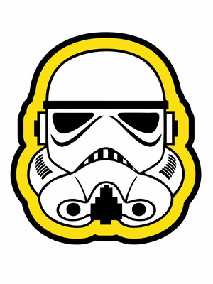 Luminária alto relevo starwars soldado geek abajur mesa