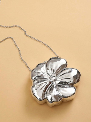 Bolsa clutch feminina em formato de flor, elegante e glamour
