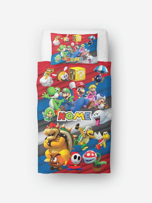 Lençol super mario solteiro c/ forro
