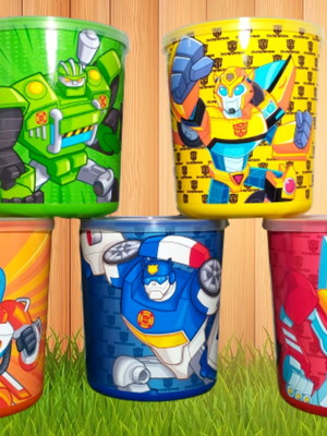 Lata tipo leite rescue robots com lego kit 15 und