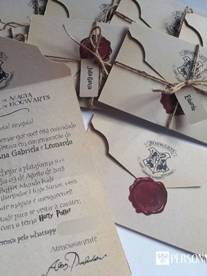 Convite carta hogwarts harry potter com 20un