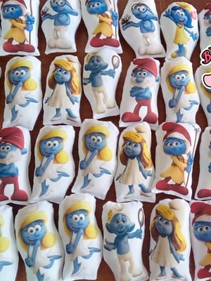 Almofada contorno 15 cm smurfs