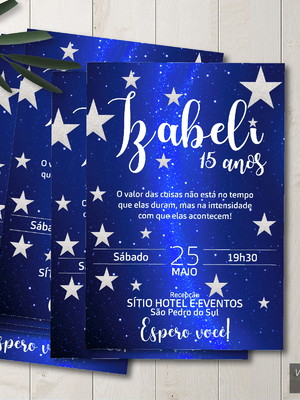 Convite com estrelas