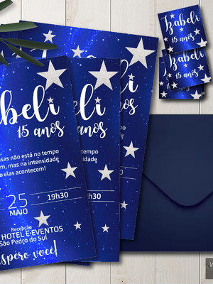 Convite com estrelas