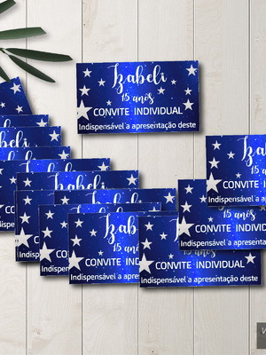 Convite individual com estrelas