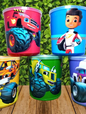 Lata tipo leite blaze and the monster machine com lego 15 un