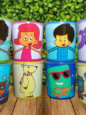 Kit com 15 latas tipo ninho 3 palavrinhas com massinha