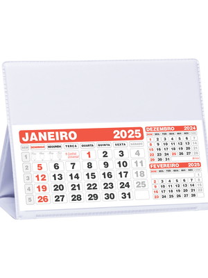 Calendário de mesa pequeno pvc 2024 100 peças