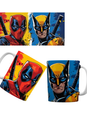 Caneca de cerâmica coleção deadpool e wolverine