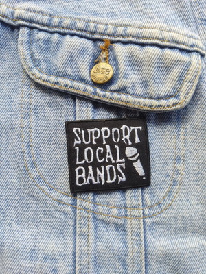 Apoie bandas locais patch bordado termocolante