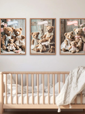 Quadro digital família de ursos