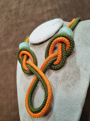 Colar em corda nautica janete - verde militar