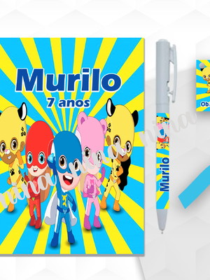 Bloquinho grande com caneta lucas neto personalizada