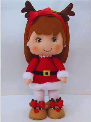 Ajudante de papai noel em feltro