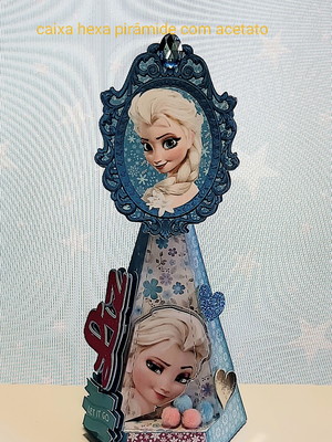 Caixa pirâmide frozen com visor