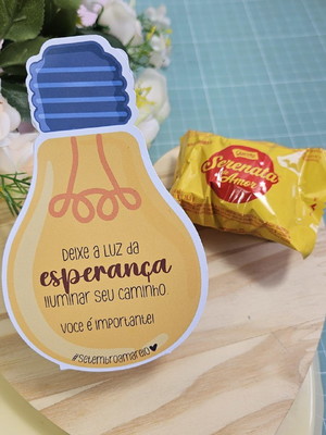 Porta bombom com bombom- setembro amarelo