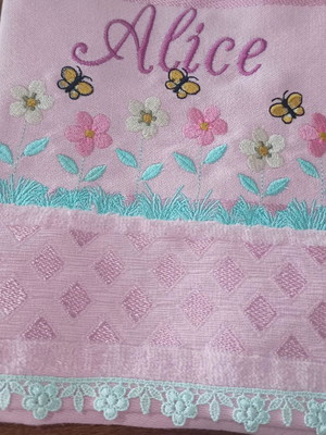 Toalha de lavabo personalizada