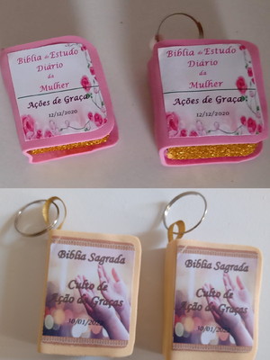Lembrancinha chaveiro biblia cha mulheres igreja casamento