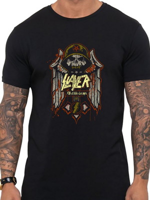 Camiseta rock banda metal slayer