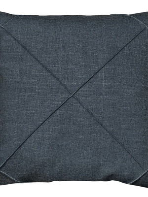 Almofada decorativa linho cinza chumbo drapeada luxo 43x43