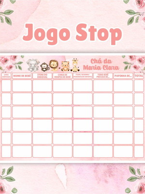 Stop para chá de bebê- tema safari