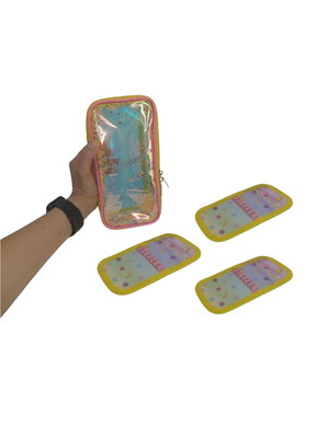 Estojo duplo transparente 3 bases removiveis