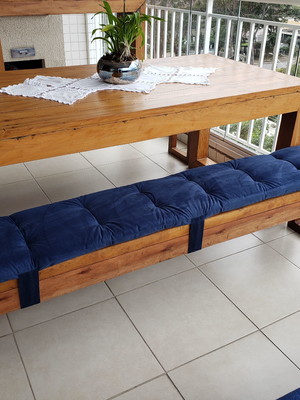 Almofada futon 110 x 30 x 7 cm em tecido convencional