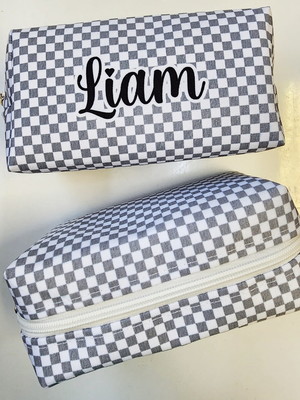 Necessaire personalizada cinza