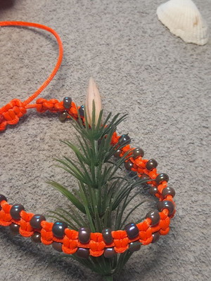 Pulseira macramê laranja