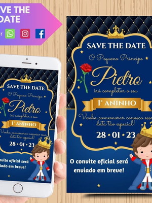 Save the date digital pequeno príncipe modelo 4