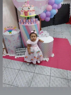 Vestido tematicos kids chuva de benção-chuva de amor-nuvem
