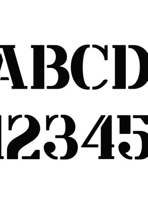 Molde stencil vazado letras 30 cm