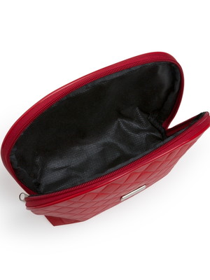 Necessaire couro matelassê personalizada