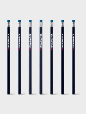 25 lápis azul escuro personalizados