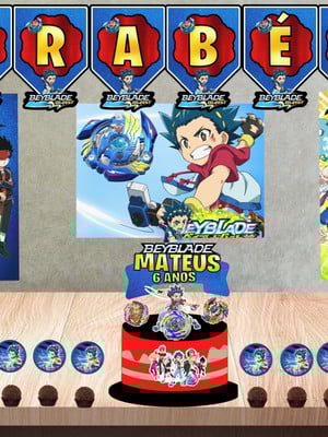 Kit festa em casa -beyblade- só um bolinho mêsversário