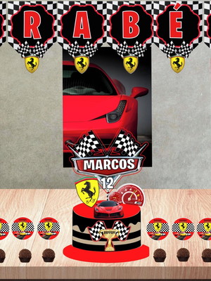 Kit festa em casa ferrari- só um bolinho