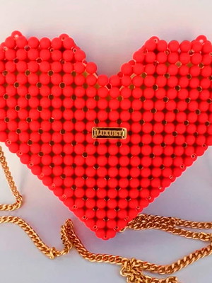 Bolsa de miçangas - bag lovely vermelha