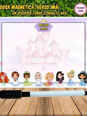 Lousa magnética princesa disney