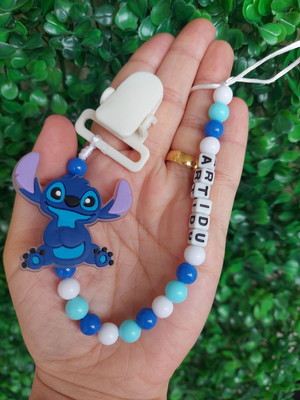 Prendedor de chupeta personalizado stitch