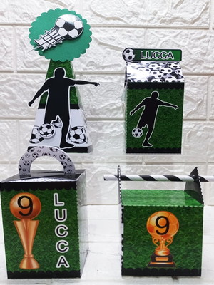 Kit 24 - lembrancinha de aniversário - tema futebol