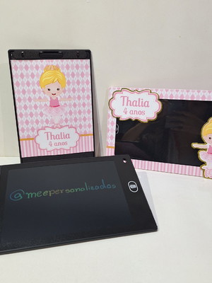 Tablet mágico 8'5 lcd na caixa com visor - bailarina