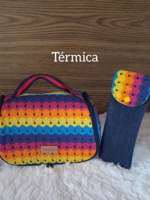 Bolsa térmica lili com porta talher.