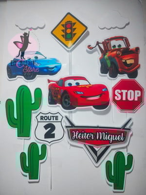 Topo de bolo carros