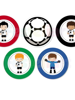 Aplique 3,5cm - futebol preto