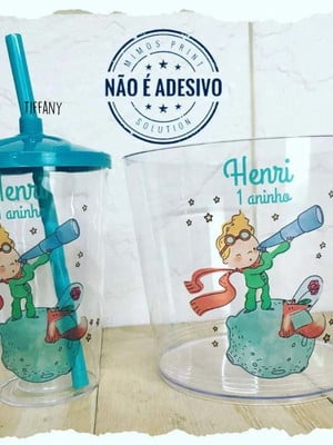 Kit cineminha copo 500ml -o pequeno príncipe
